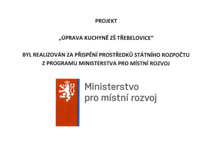 Úprava kuchyně ZŠ Třebelovice